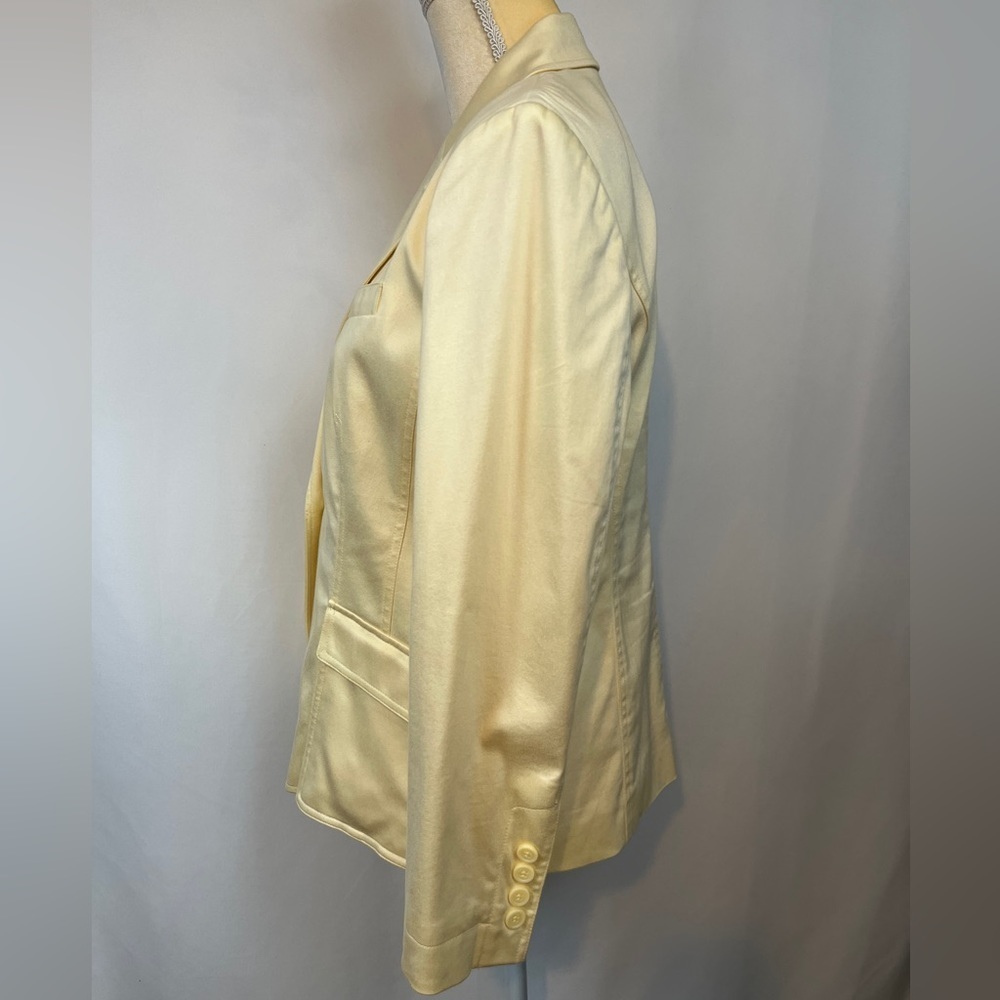 Worthington Long Sleeve Yellow Blazer Size 8P - Picture 5 of 8